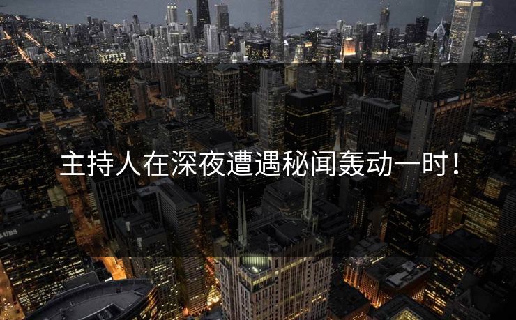主持人在深夜遭遇秘闻轰动一时！