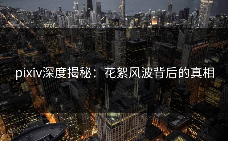 pixiv深度揭秘：花絮风波背后的真相